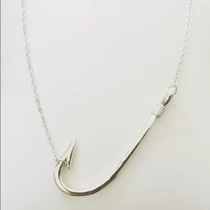 COPY - Sterling silver fishhook necklace